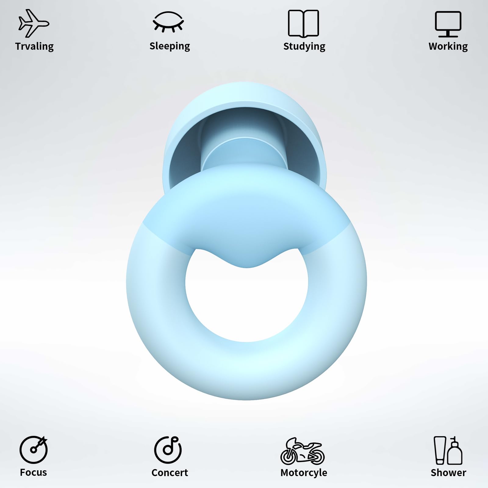 JUSTRVN detalle de la textura de las puntas de silicona para comodidad