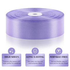 Jutieuo lazo hecho con cinta lila listo, aporta acabado profesional