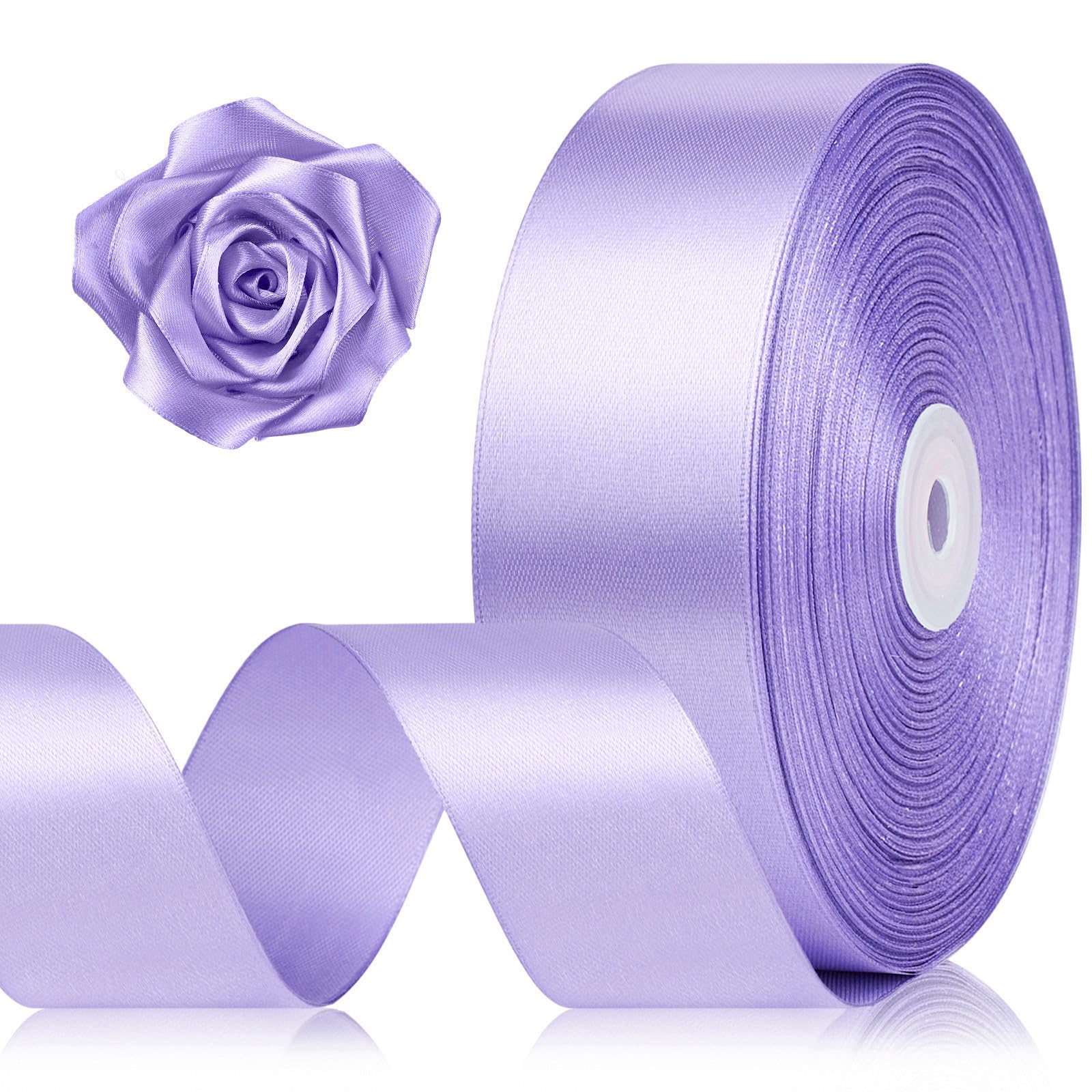 Jutieuo paquete frontal mostrando rollo lila claro y largo, ideal para eventos