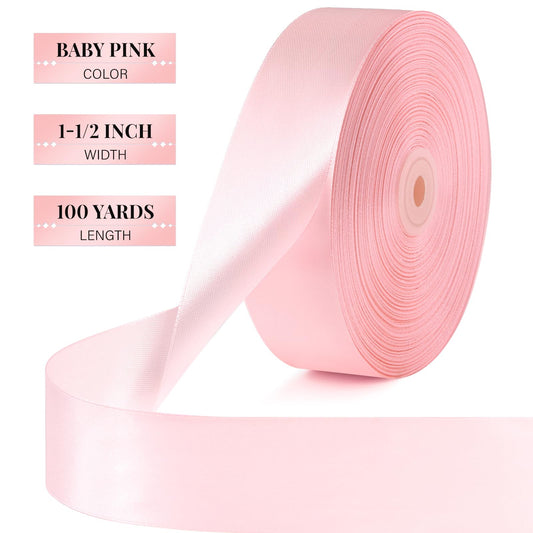 Jutieuo cinta rosa bebé detalle de textura satinada y tacto sedoso