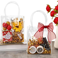 Jutieuo bolsa transparente con dulces mostrando presentación vistosa