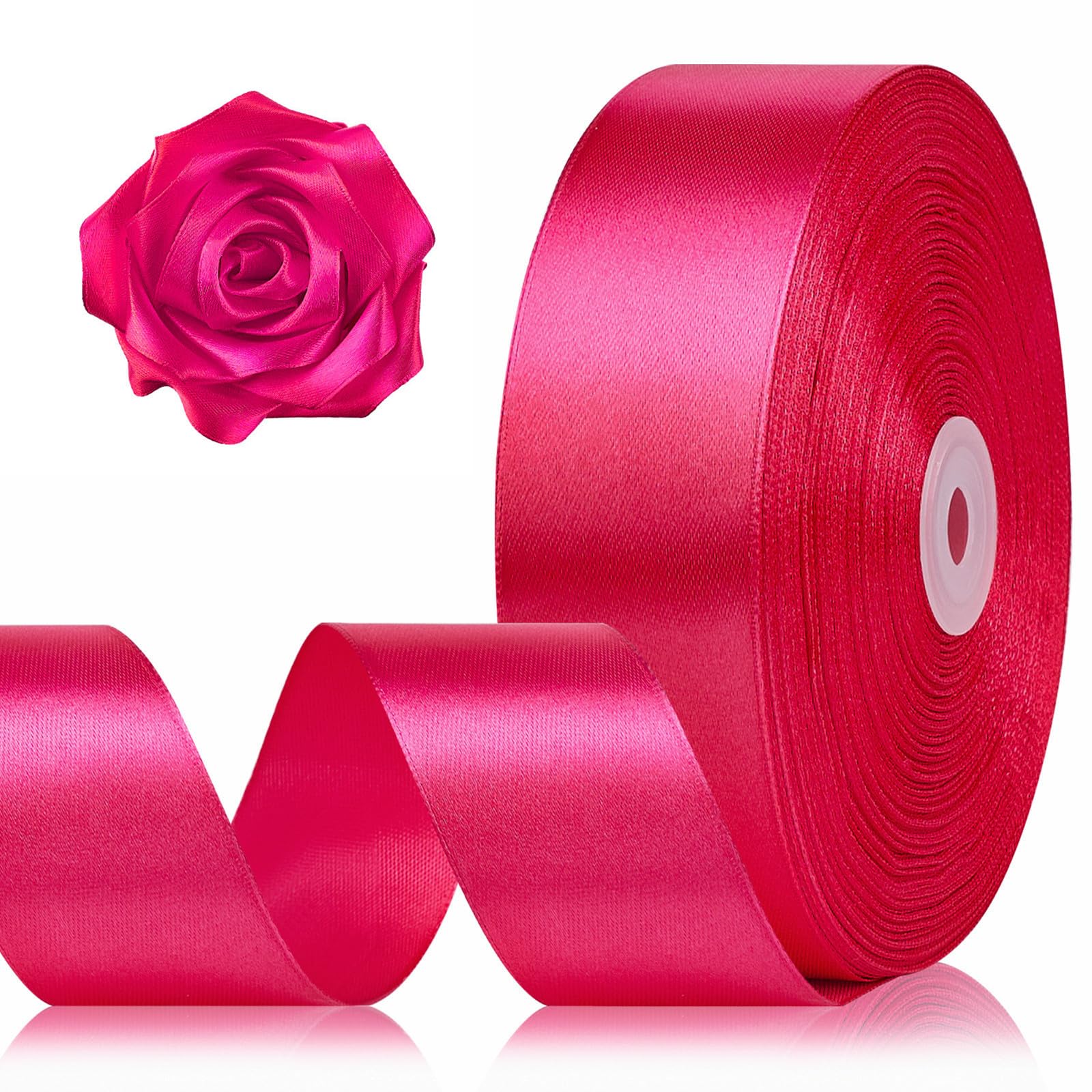 Jutieuo rollo frontal mostrando color fucsia y longitud, ideal para eventos