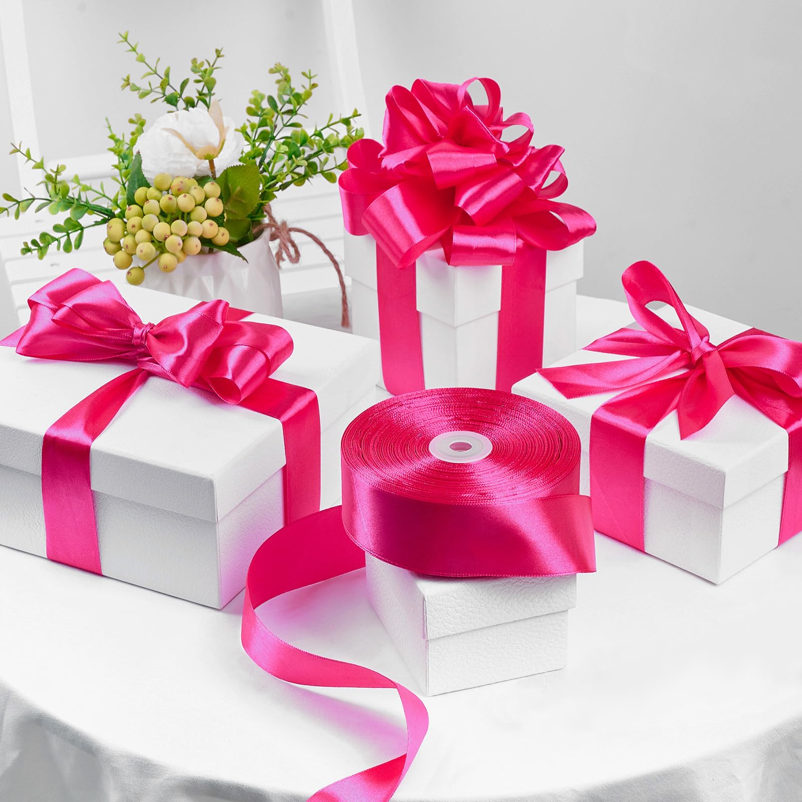 Jutieuo rosas eternas creadas con cinta para decoraciones duraderas y vistosas