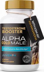 Botella Juvenon Alpha Gold Male frontal, favorece energía y testosterona
