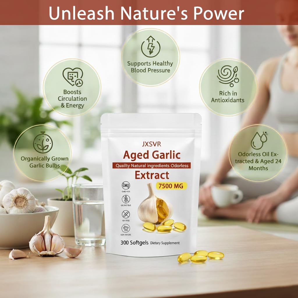 JXSVR Caja del producto Ajo Envejecido para almacenamiento seguro.