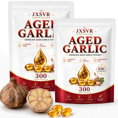 JXSVR frente del envase mostrando 300 softgels y marca, conveniente para abastecimiento