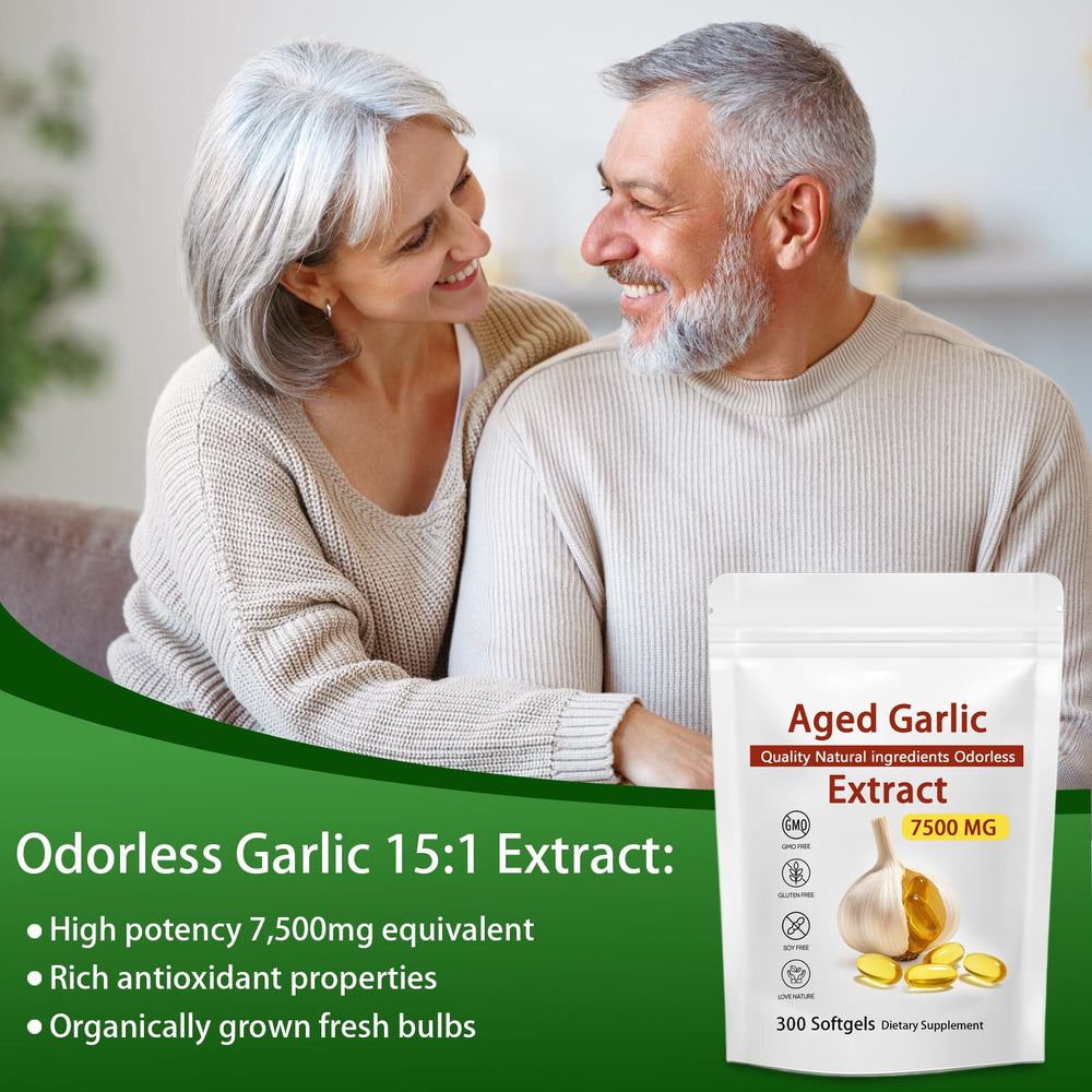 JXSVR Suplemento de ajo envejecido para apoyo al sistema inmunitario.