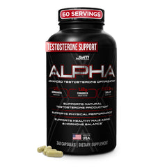 JYM Supplement Science envase frontal de Alpha JYM X mostrando etiqueta y beneficio energizante