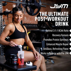 JYM etiqueta con lista de ingredientes visible y transparencia en dosis