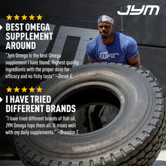JYM Supplement Science etiqueta con valores nutricionales claros y transparentes