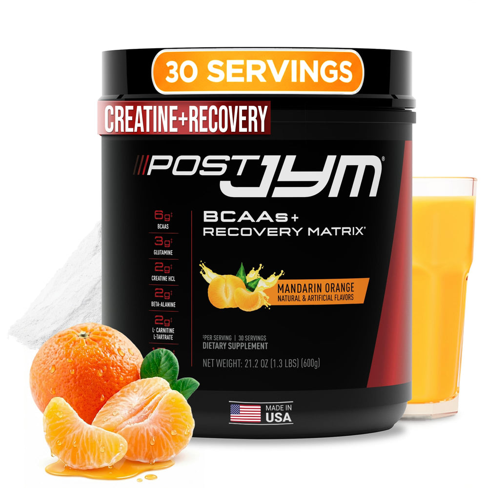 JYM Post JYM frente del envase mostrando marca y sabor mandarina, útil para identificar producto