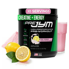 JYM Pre JYM envase frontal mostrando etiqueta clara y beneficios