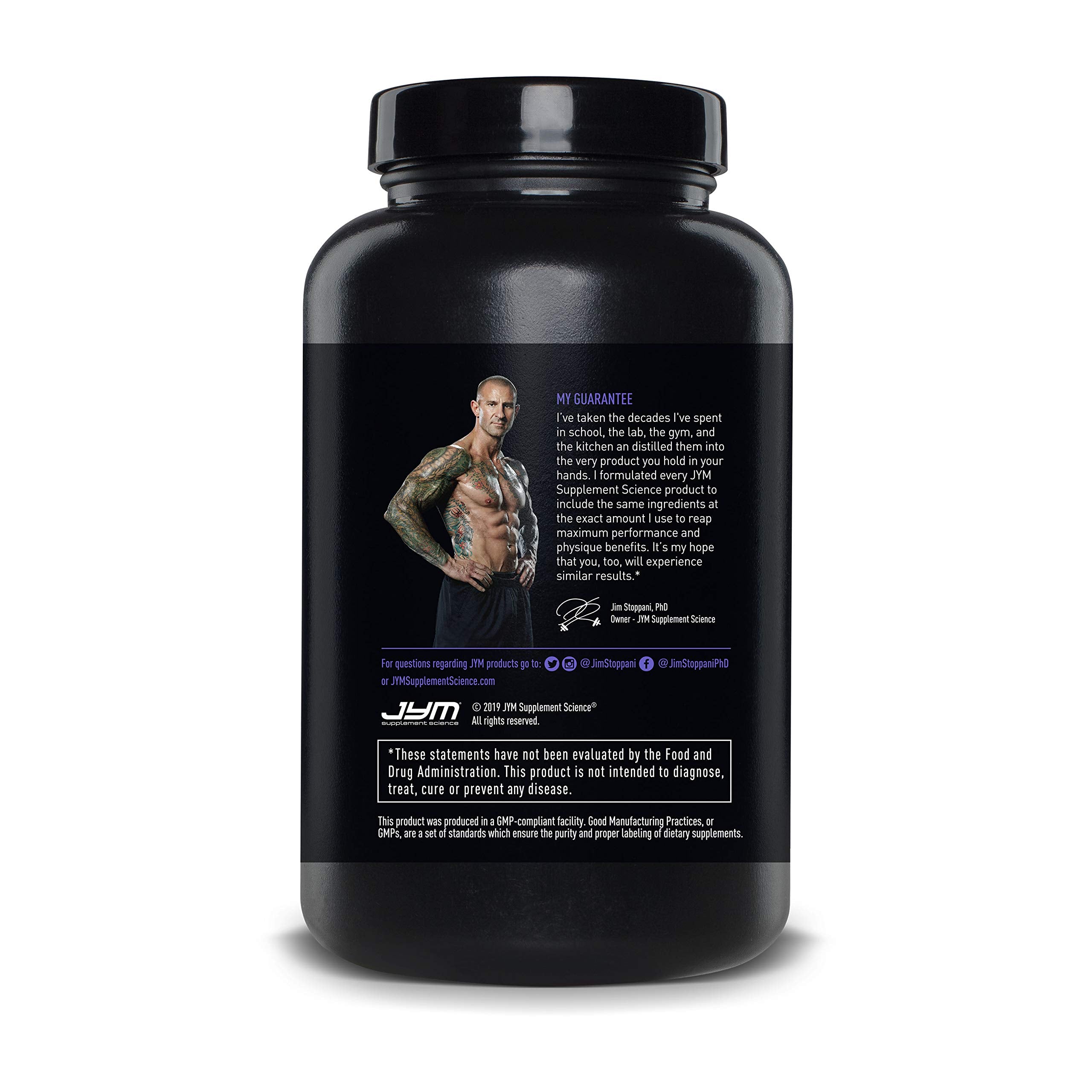 JYM Supplement Science etiqueta nutricional legible que destaca zinc y magnesio
