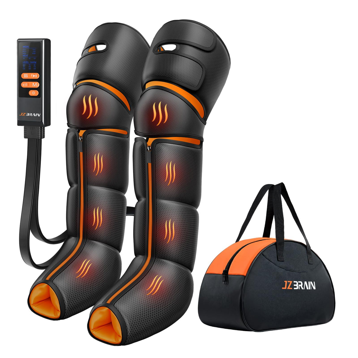 JZBRAIN vista frontal del masajeador en su empaque mostrando diseño y portabilidad