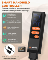 JZBRAIN masajeador en uso en sala de estar, portable y apto para relajación diaria