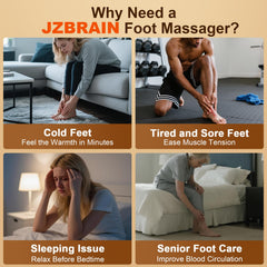 JZBRAIN vista superior con pies dentro mostrando cobertura total