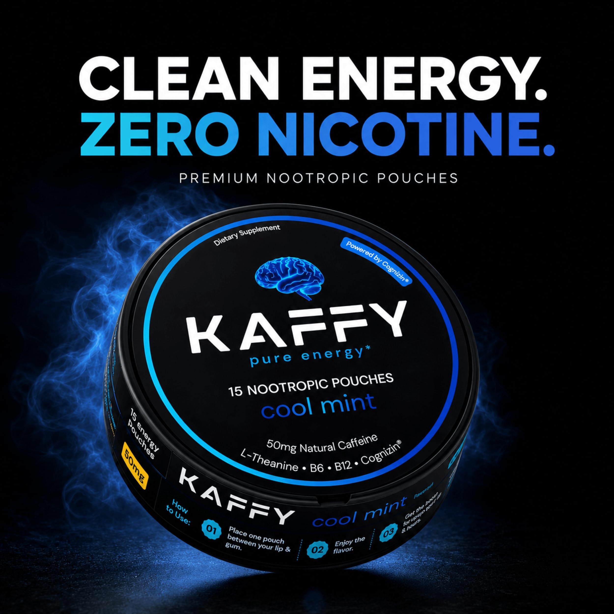 Kaffy pouch abierto primer plano, textura y apariencia, fácil consumo