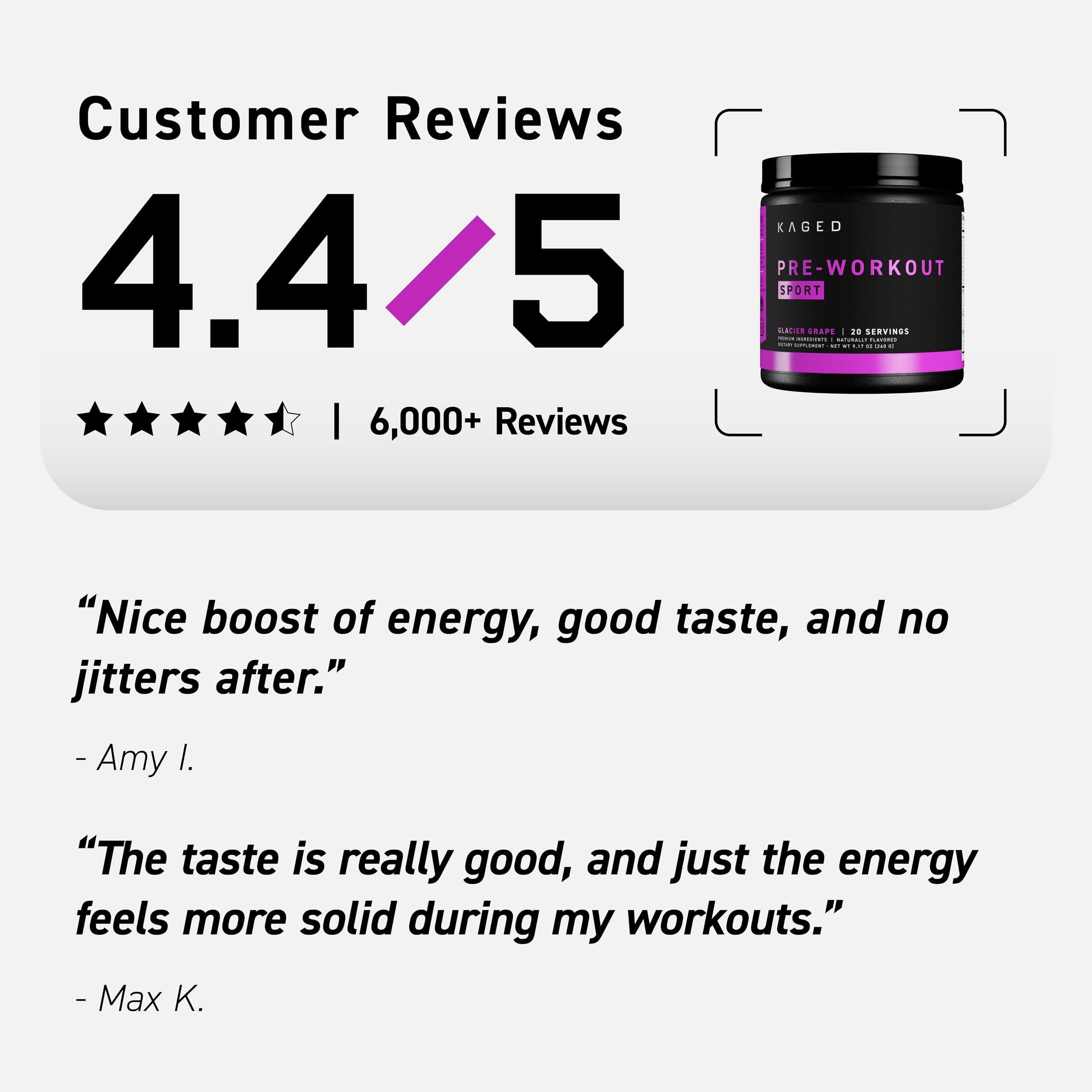 Kaged producto en gimnasio con fondo activo, sabor Glacier Grape refrescante