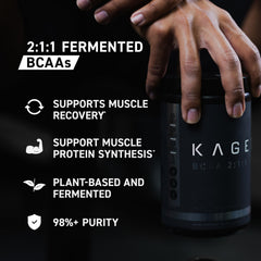 Kaged BCAA tomado durante entrenamiento para conveniencia