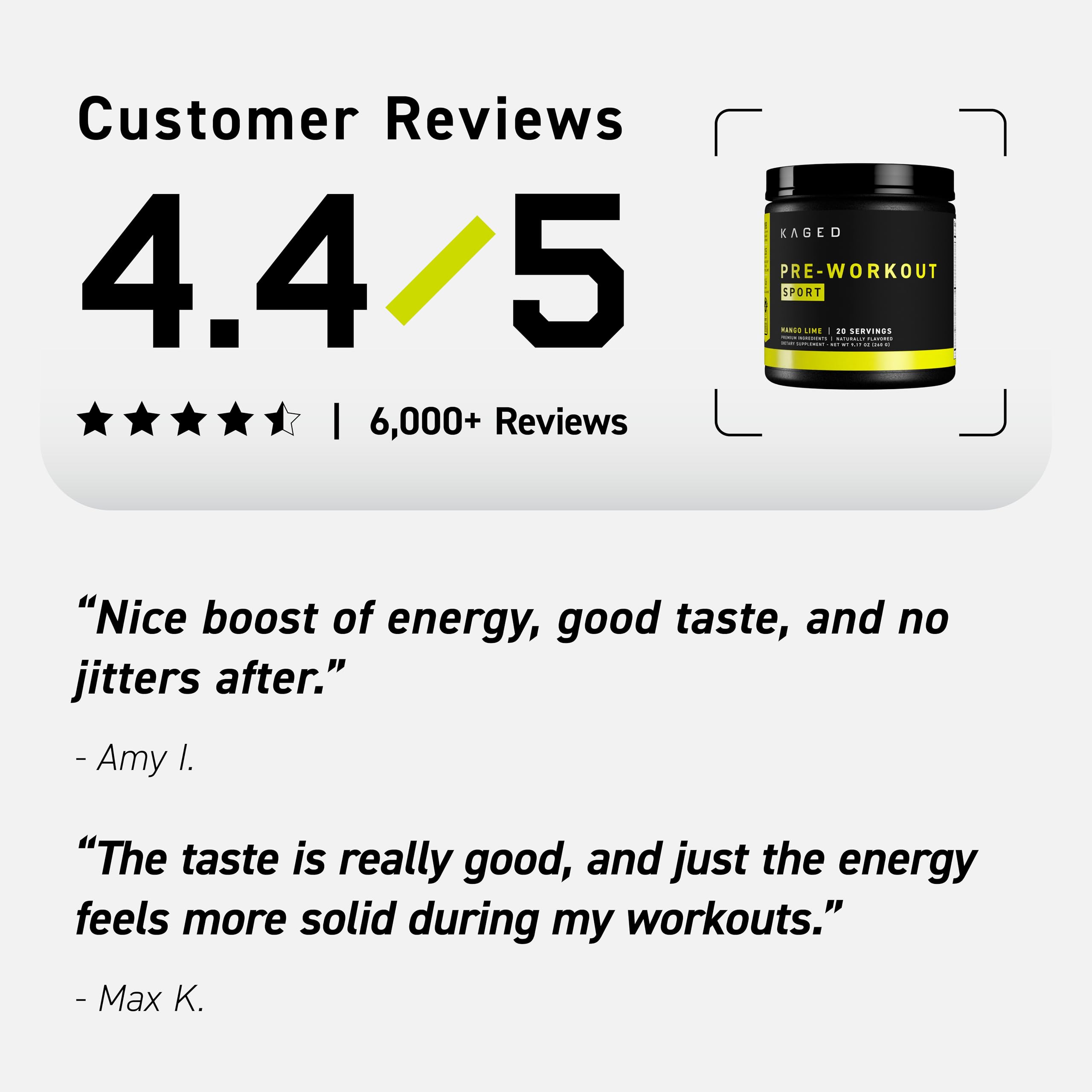 Kaged envase con accesorios deportivos para presentar uso en rutina