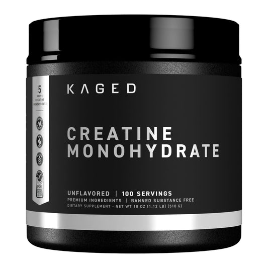 Kaged Creatina Monohidrato Micronizada en envase práctico para uso diario