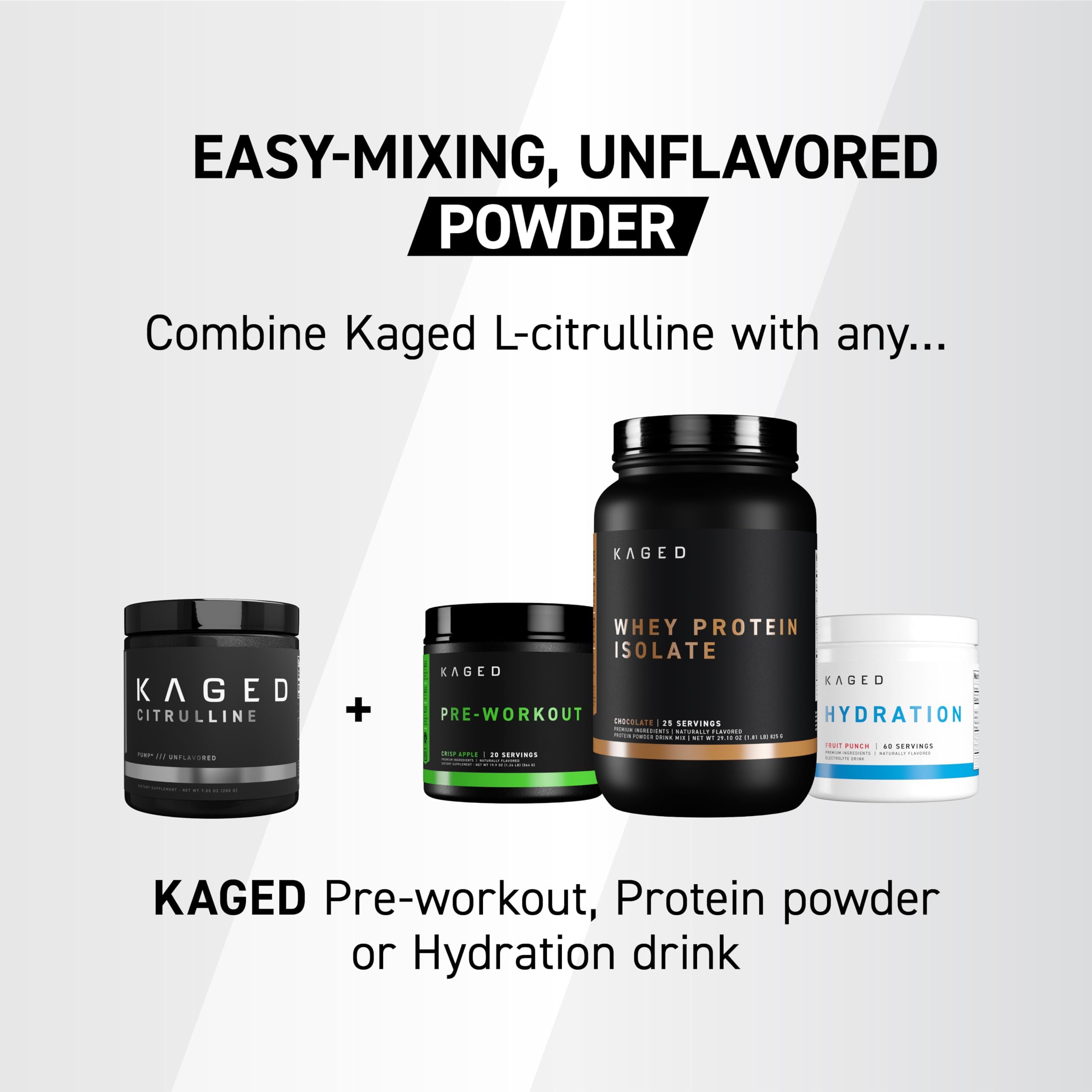 Kaged etiqueta con información de ingredientes y pruebas de terceros