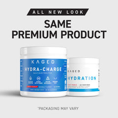 Kaged Hydra-Charge con naranjas y mangos frescos, sabor natural y refrescante naranja-mango