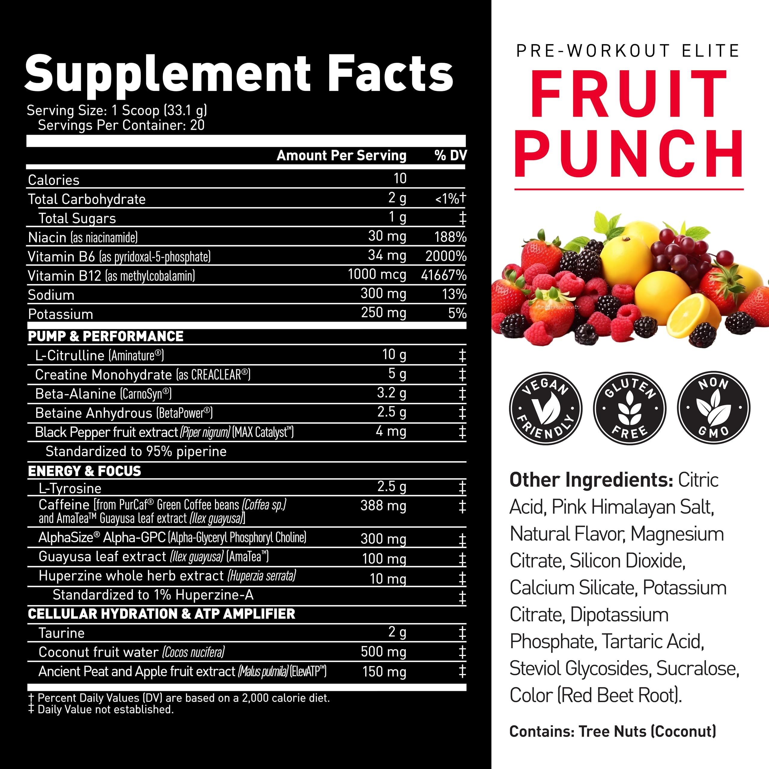 Kaged lado trasero con información nutricional y facil lectura