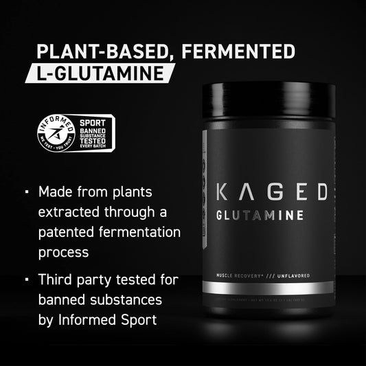 Kaged Muscle glutamina microencapsulada, mejor absorción en el intestino.