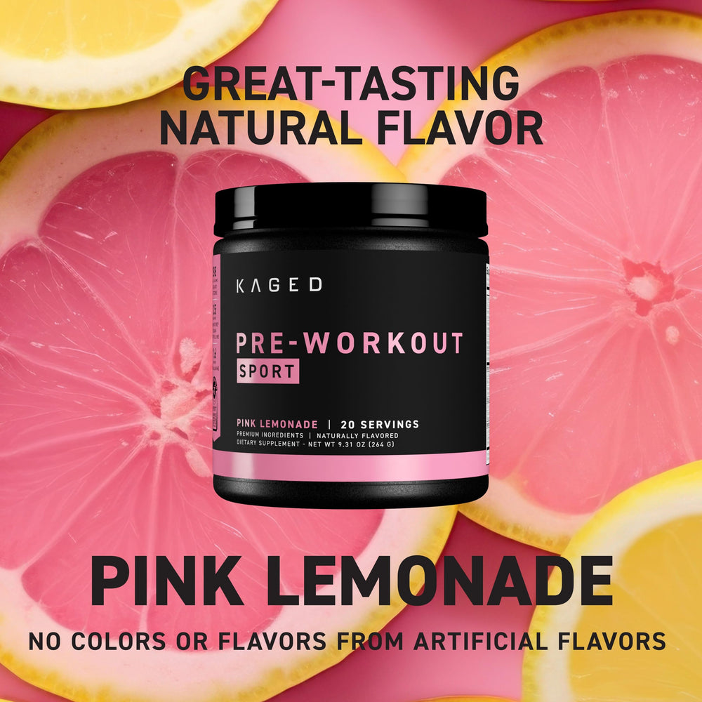 Etiqueta de ingredientes Pre‑Kaged Sport destacando formulación limpia