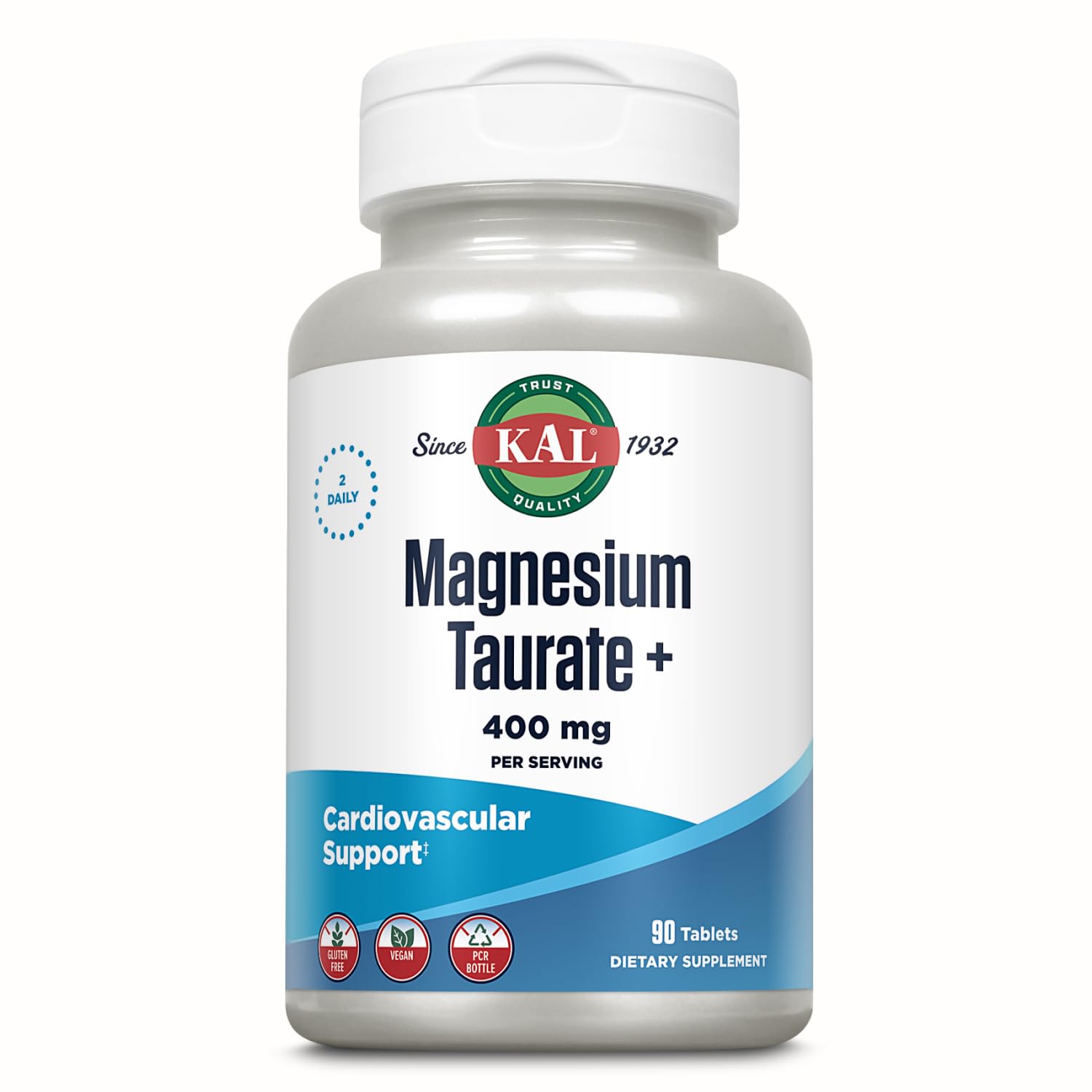 KAL frontal del envase mostrando magnesio taurato y beneficios