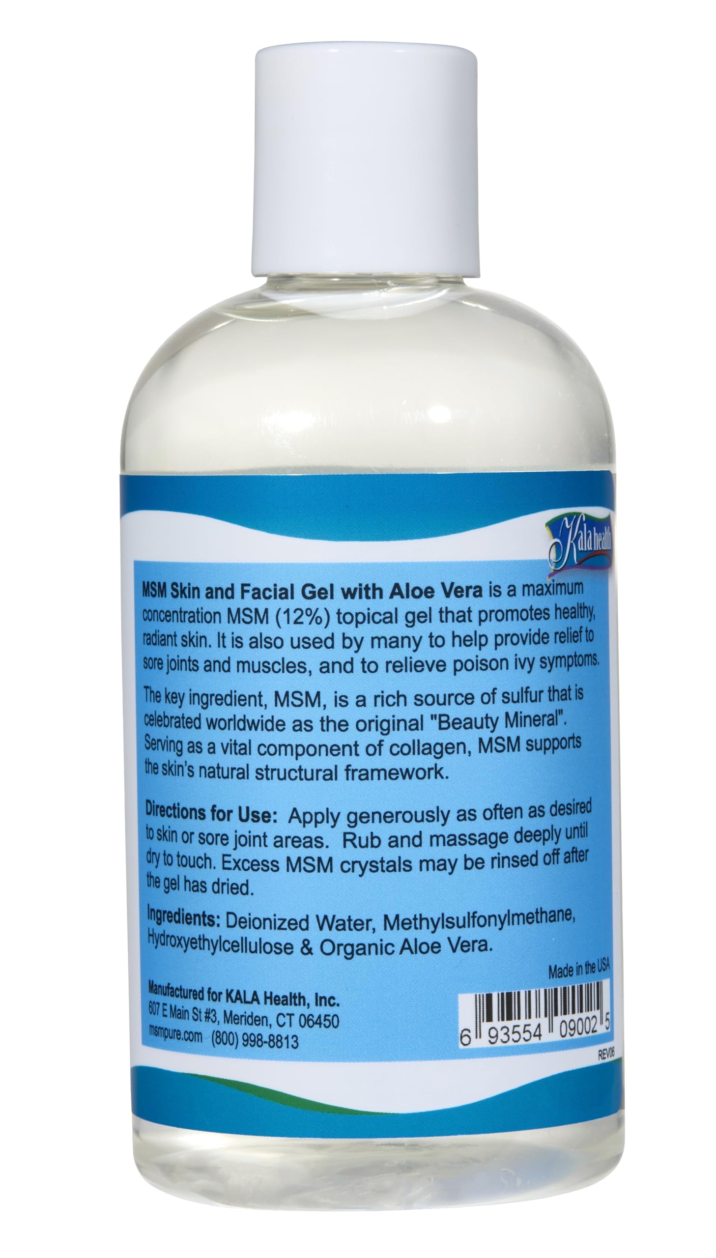 KALA HEALTH detalle de textura en gel que ilustra absorción rápida y sensación ligera
