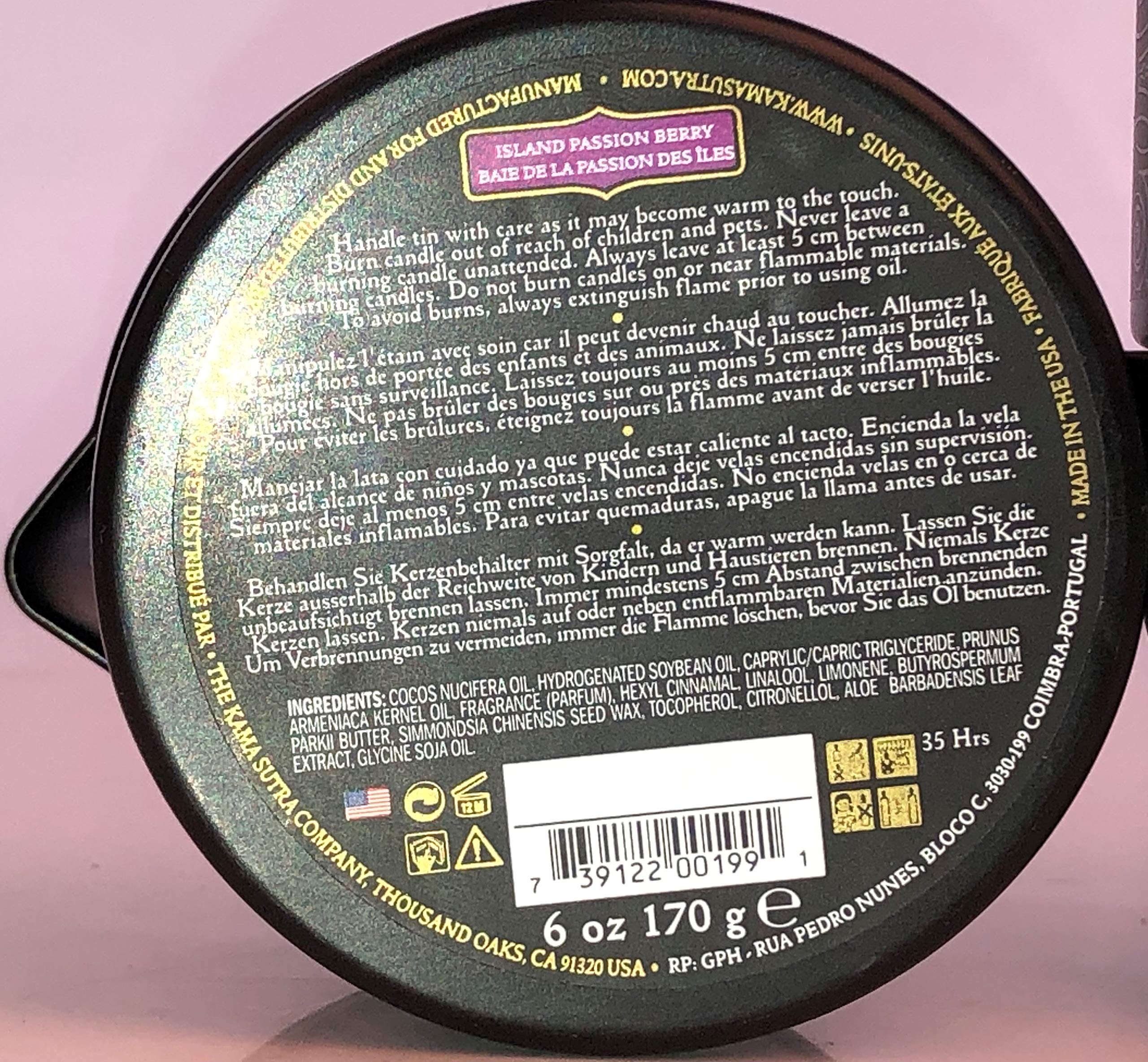 KAMA SUTRA aceites de coco y soja visibles para nutrición cutánea