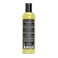 Kama Sutra primer plano de textura del aceite de almendra, aspecto sedoso y buen deslizamiento