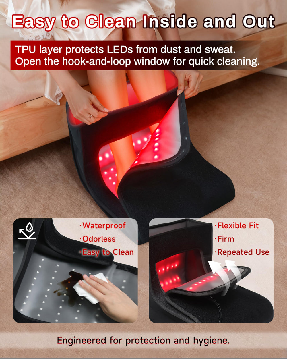 Kaoudt detalle de los LEDs 3‑en‑1 que ofrecen mayor penetración