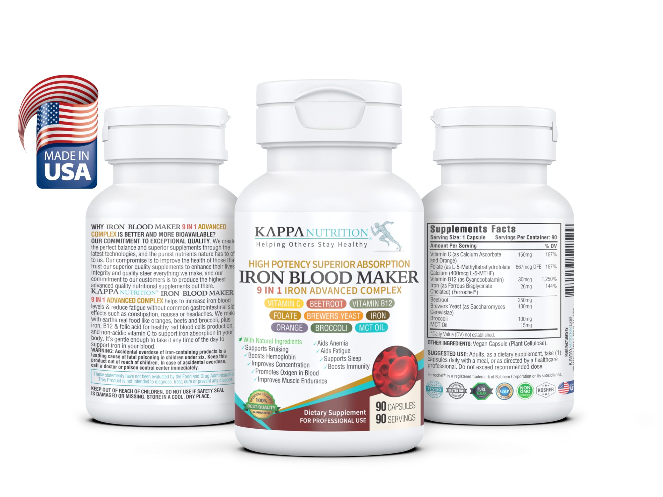KAPPA NUTRITION cápsula en primer plano que facilita ingestión cómoda