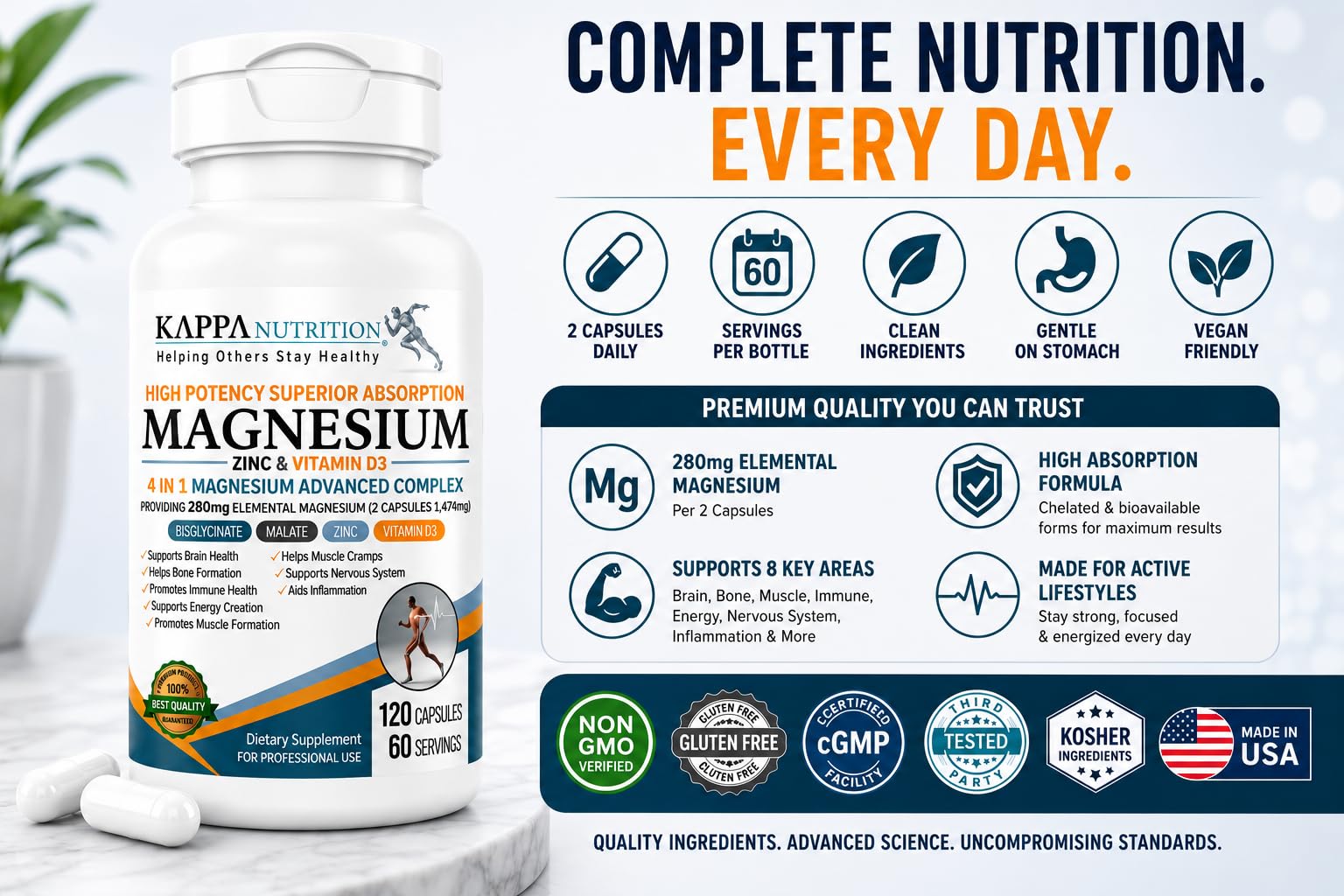 KAPPA NUTRITION etiqueta nutricional en primer plano, transparencia de ingredientes
