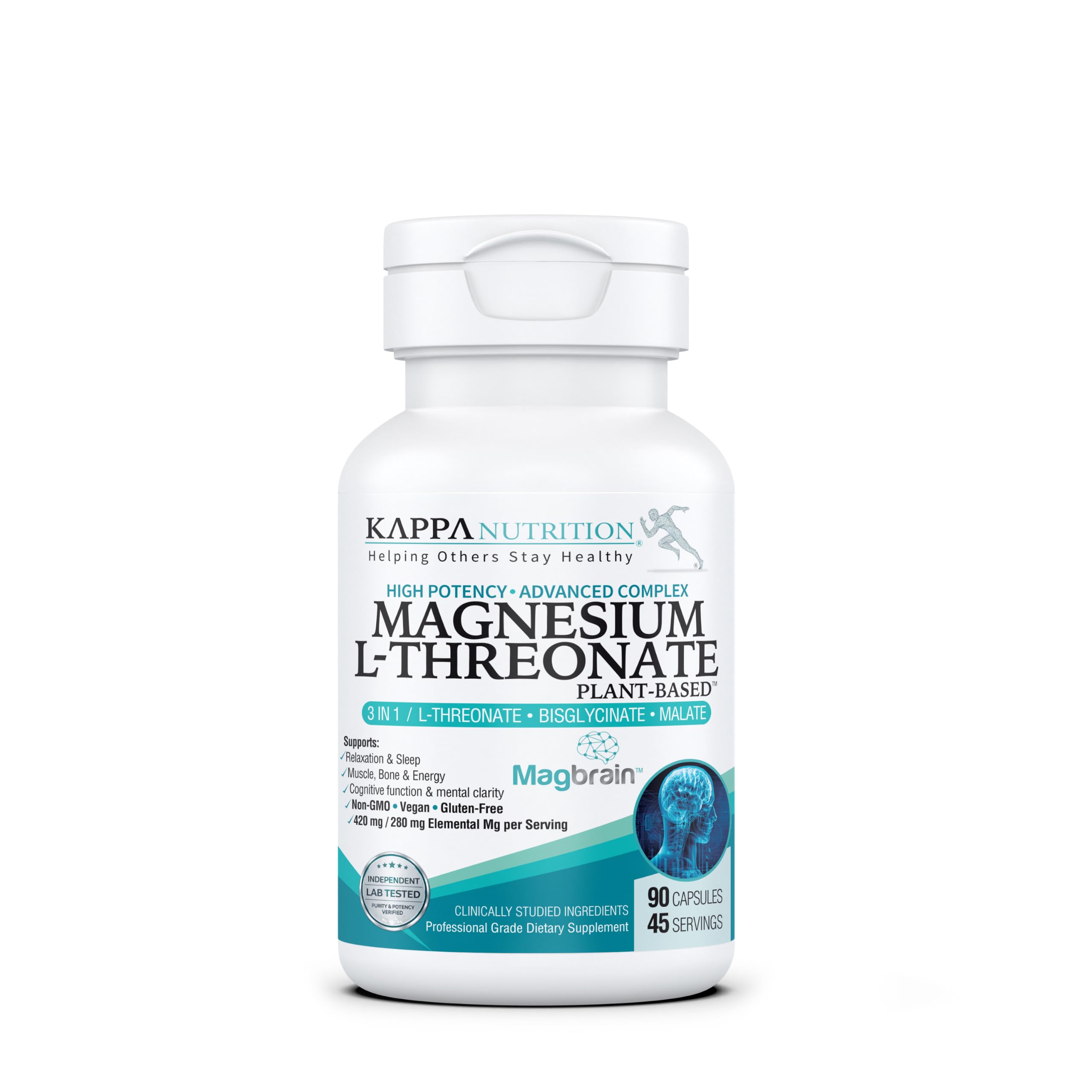 KAPPA NUTRITION envase frontal mostrando fórmula 3 en 1 y beneficios