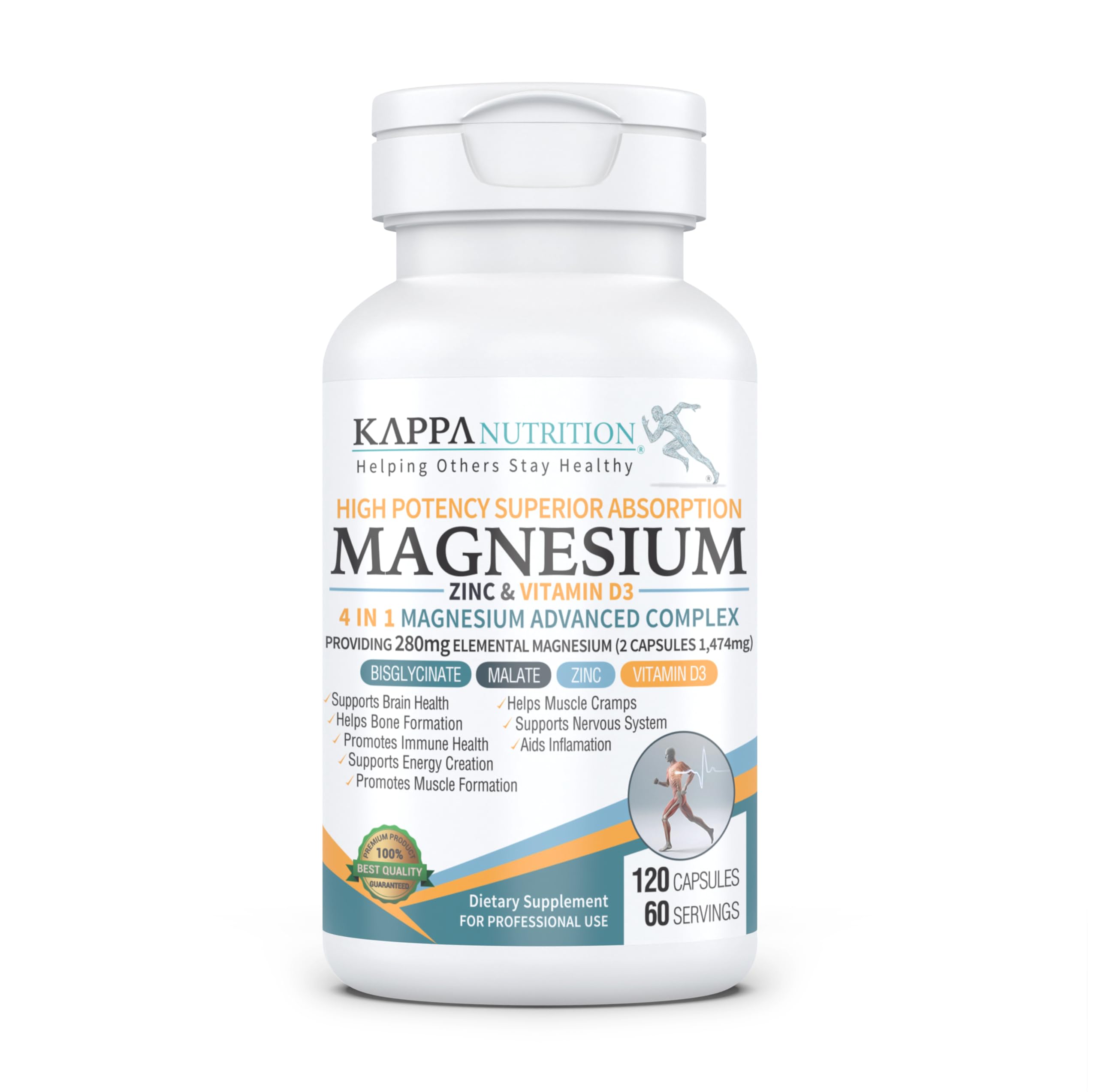KAPPA NUTRITION frontal del envase mostrando fórmula y cápsulas, claridad de etiqueta