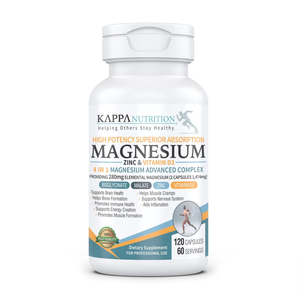 KAPPA NUTRITION frontal del envase mostrando fórmula y cápsulas, claridad de etiqueta