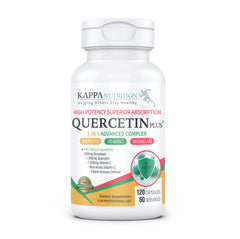 KAPPA NUTRITION envase frontal mostrando QUERCETIN PLUS y beneficios visibles