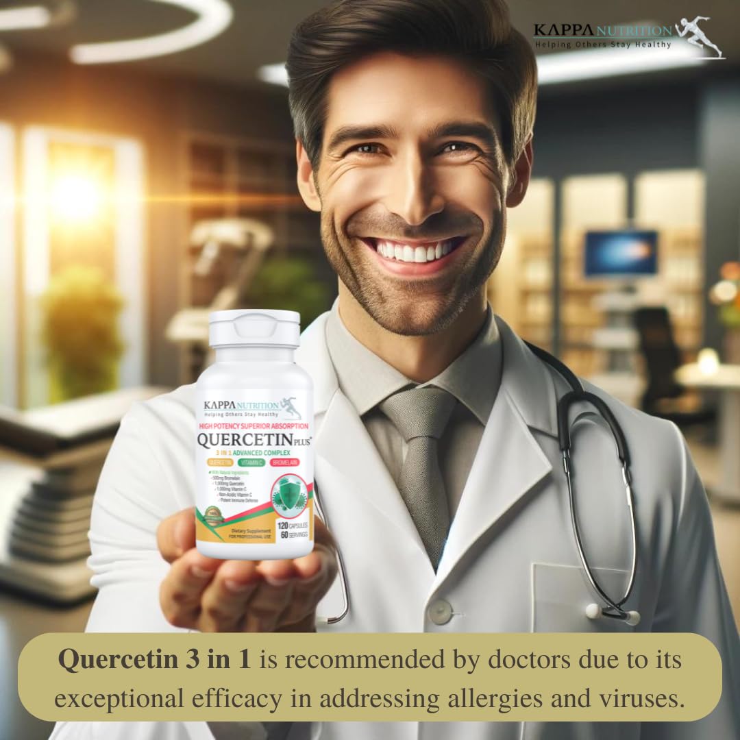 KAPPA NUTRITION quercetina, bromelina y vitamina C presentados como ingredientes clave