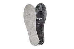 Kaps plantillas colocadas en zapatos mostrando uso diario cómodo