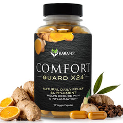KaraMD envase frontal de Comfort Guard X24 mostrando la marca y benefit para movilidad