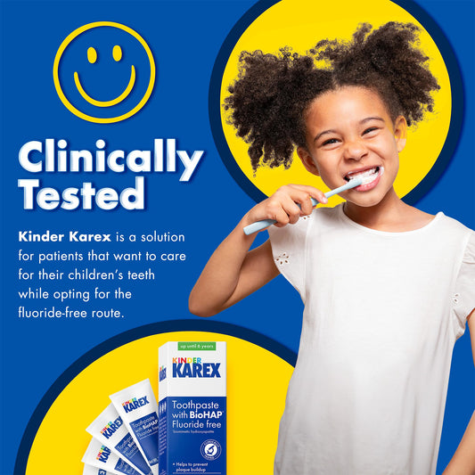 KAREX textura de la crema dental muestra suavidad y fácil aplicación
