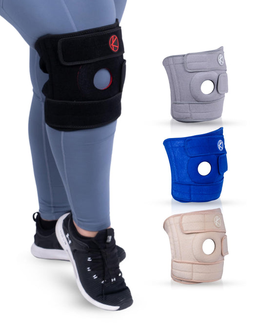 KARM rodillera frontal en empaque mostrando talla 4XL soporte cómodo