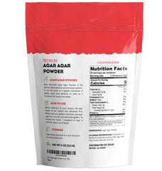 Textura en polvo de Kate Naturals agar agar en primer plano que facilita medidas precisas
