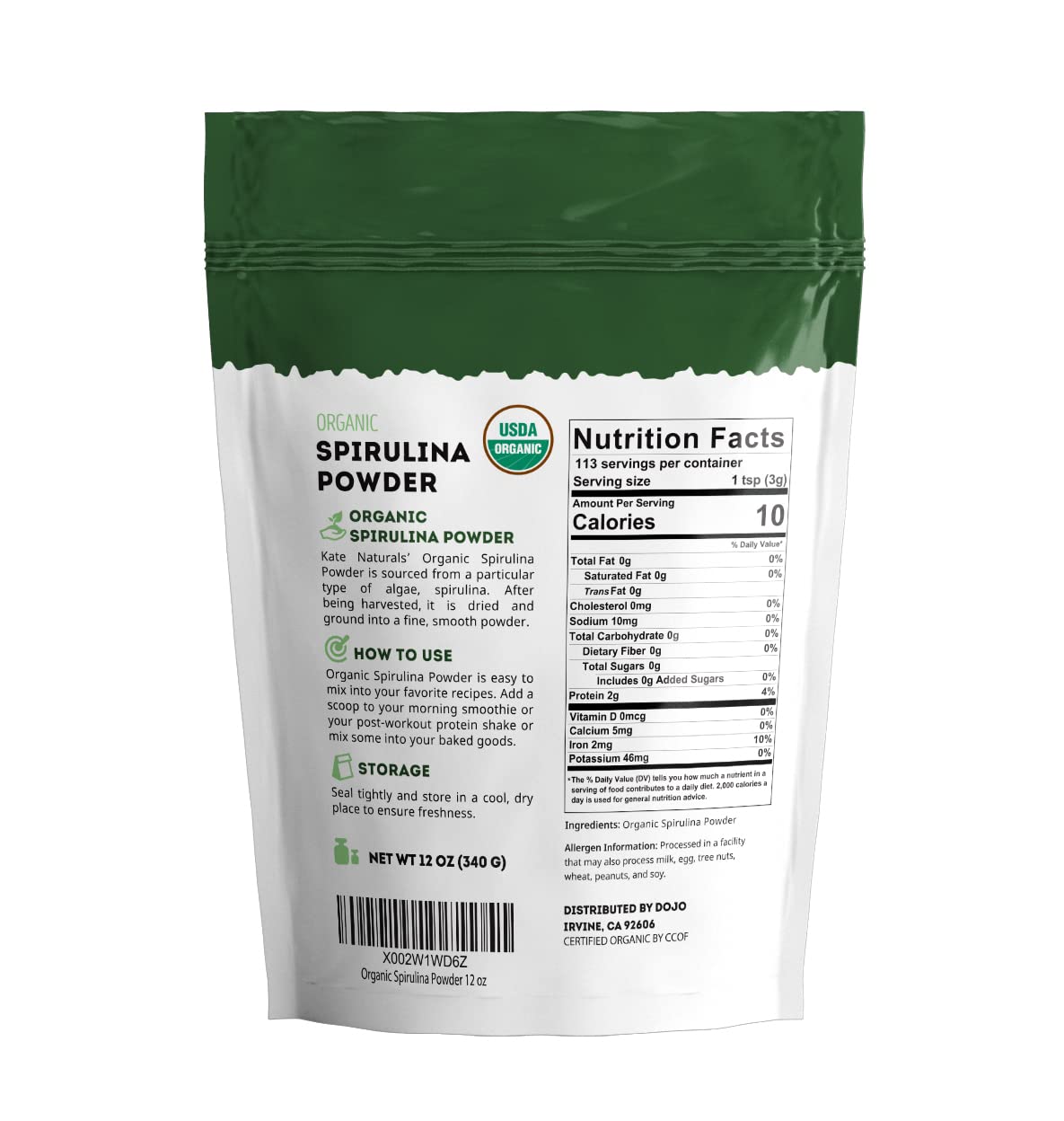 Kate Naturals uso en cocina con masa verde para realzar nutrientes