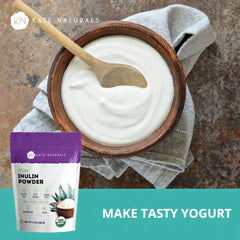 Kate Naturals mezclada en yogur, ilustra cómo añadir fibra sin cambiar sabor