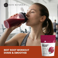 Kate Naturals cucharada del polvo lista para añadir a bebidas